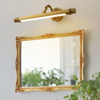 Gold Bathroom LED Wall Sconce Fixture with Warm Light  Image - 2