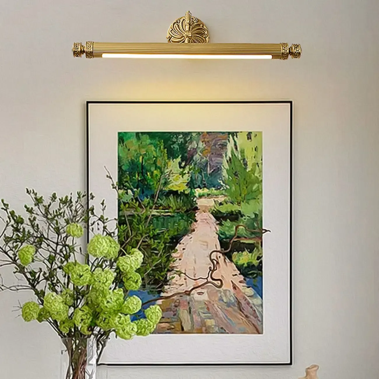 Gold Bathroom LED Wall Sconce Fixture with Warm Light Image - 3
