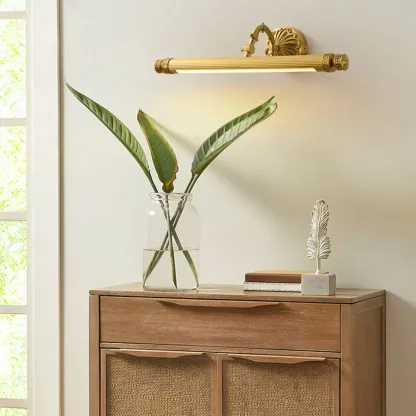 Gold Bathroom LED Wall Sconce Fixture with Warm Light  Image - 4