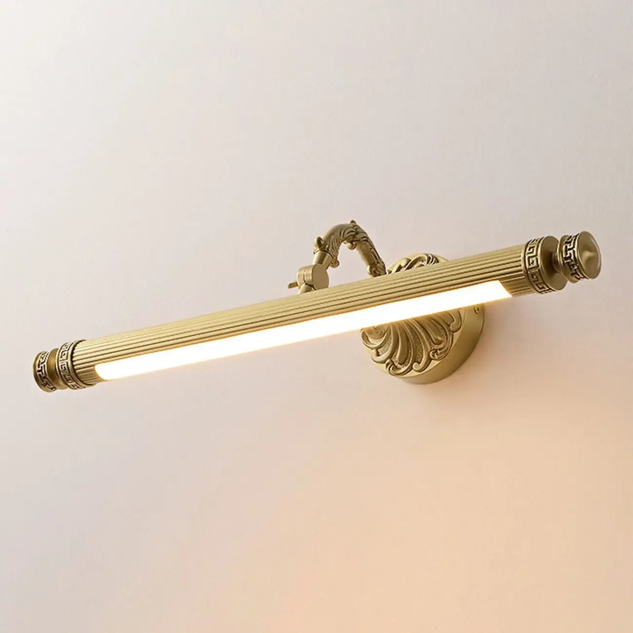 Gold Bathroom LED Wall Sconce Fixture with Warm Light Image - 7
