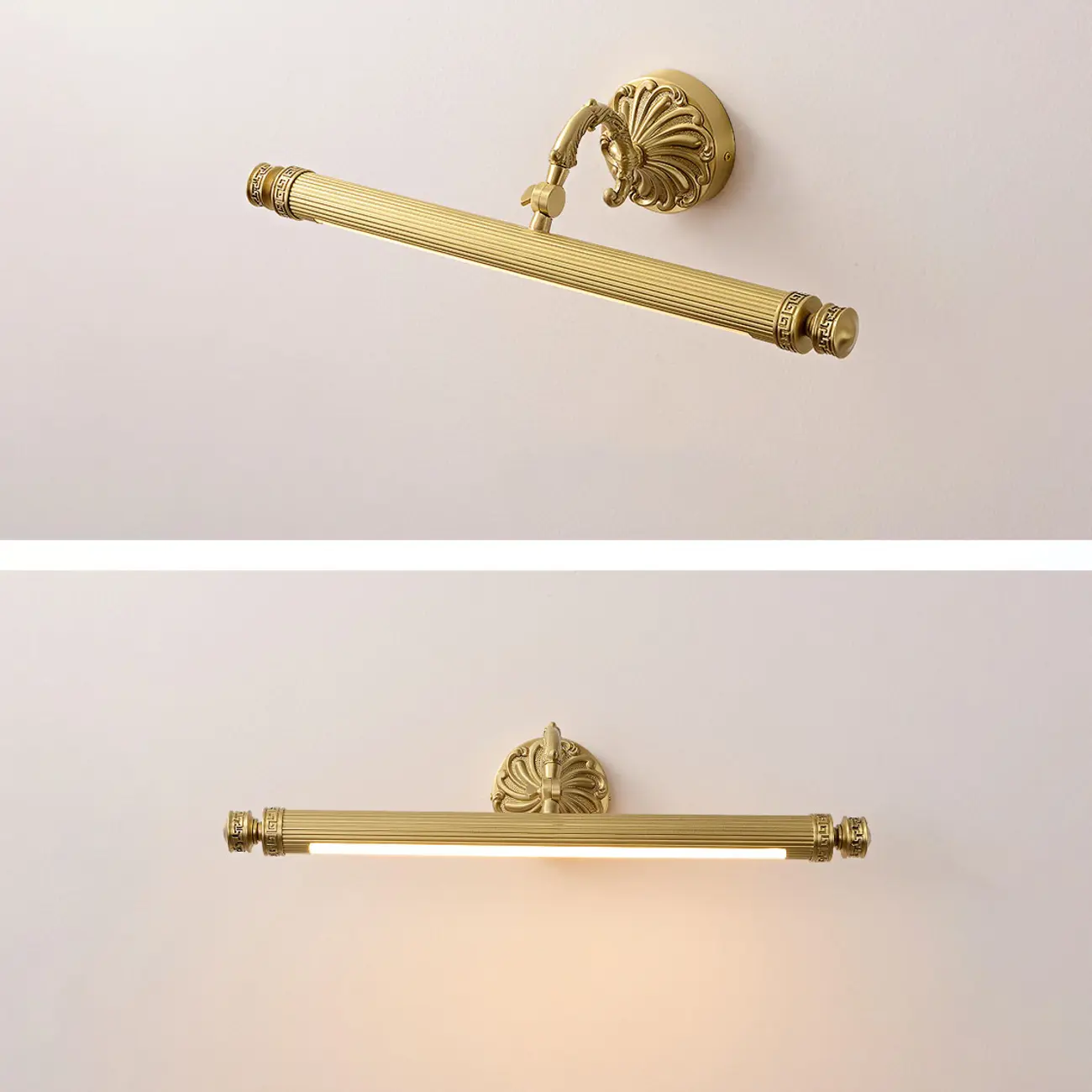 Gold Bathroom LED Wall Sconce Fixture with Warm Light  Image - 9 | homeyfad
