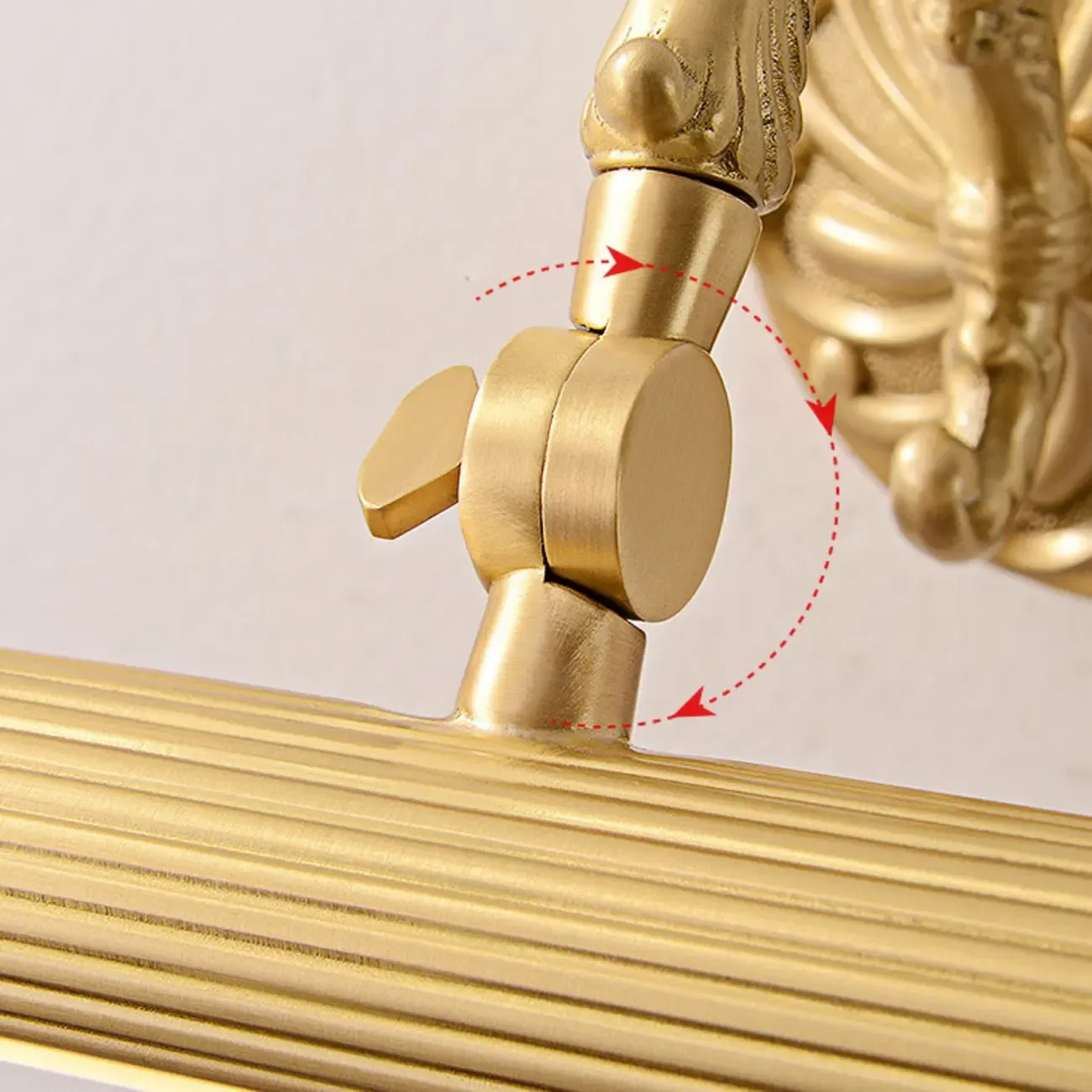 Gold Bathroom LED Wall Sconce Fixture with Warm Light Image - 10