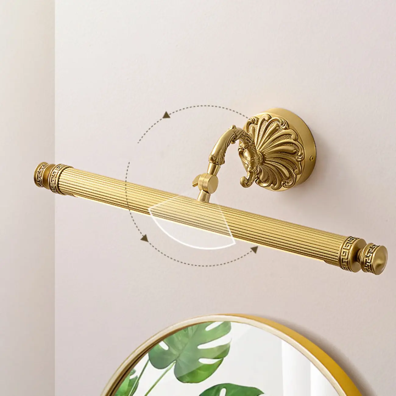 Gold Bathroom LED Wall Sconce Fixture with Warm Light  Image - 14 | homeyfad