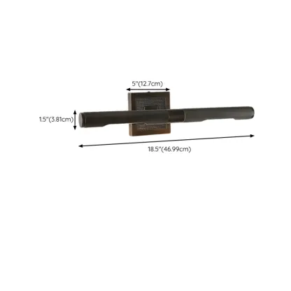 2-Light Modern Black Linear Vanity Light for Bathroom Wall #size