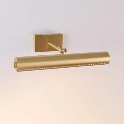 2-light Modern Straight LED Vanity Light with Copper Shade  Image - 2