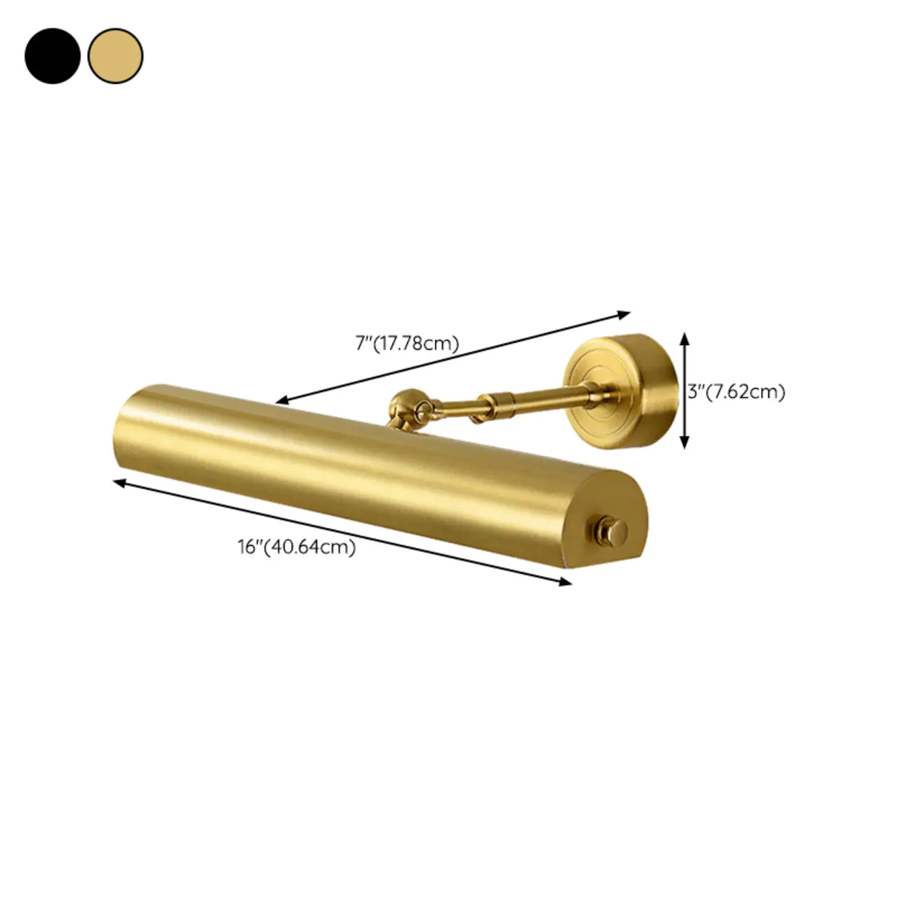 Modern 2-light Copper Bath Vanity Light with Vintage Design #size