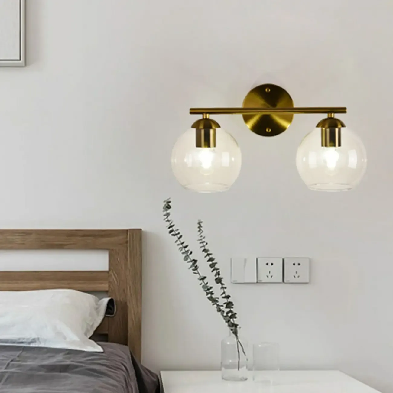 Modern 2-Light Globe LED Vanity Sconce Light for Bathroom  Image - 1