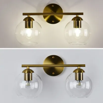 Modern 2-Light Globe LED Vanity Sconce Light for Bathroom  Image - 7