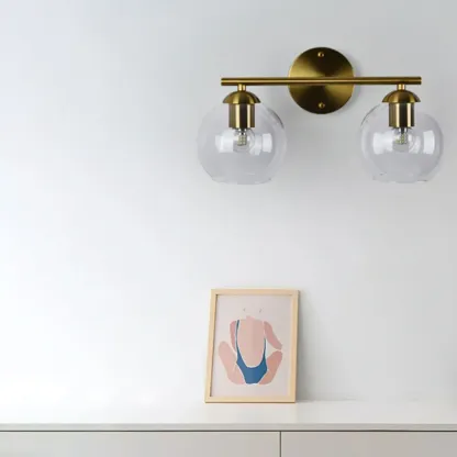 Modern 2-Light Globe LED Vanity Sconce Light for Bathroom  Image - 13