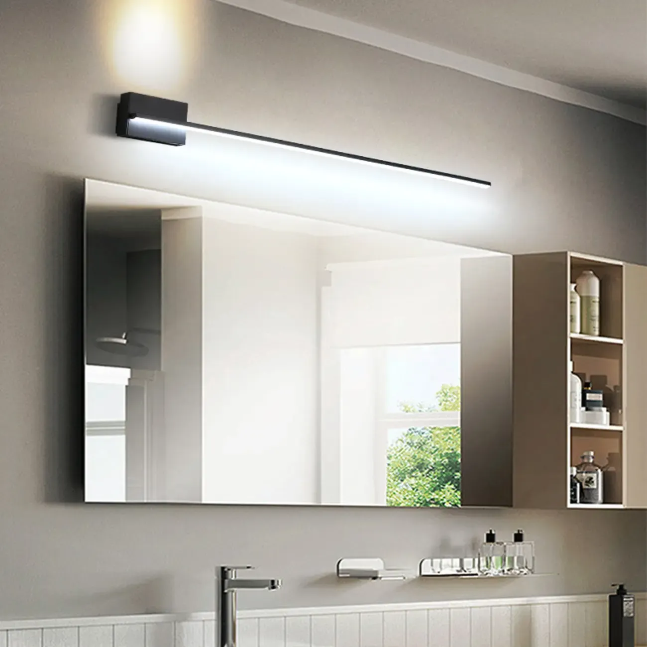 Modern LED Vanity Light for Bathroom with Slim Bar Design Image - 2