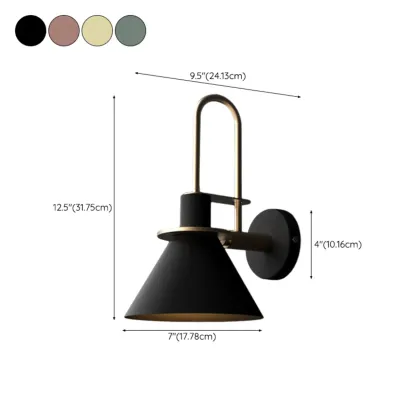 Modern Cone Metal Wall-Mounted Vanity Light for Living Room #size