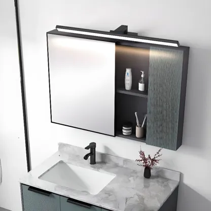 Modern White LED Vanity Light Bar for Bathroom Above Mirror Image - 4