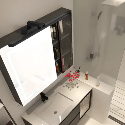 Modern White LED Vanity Light Bar for Bathroom Above Mirror Image - 5