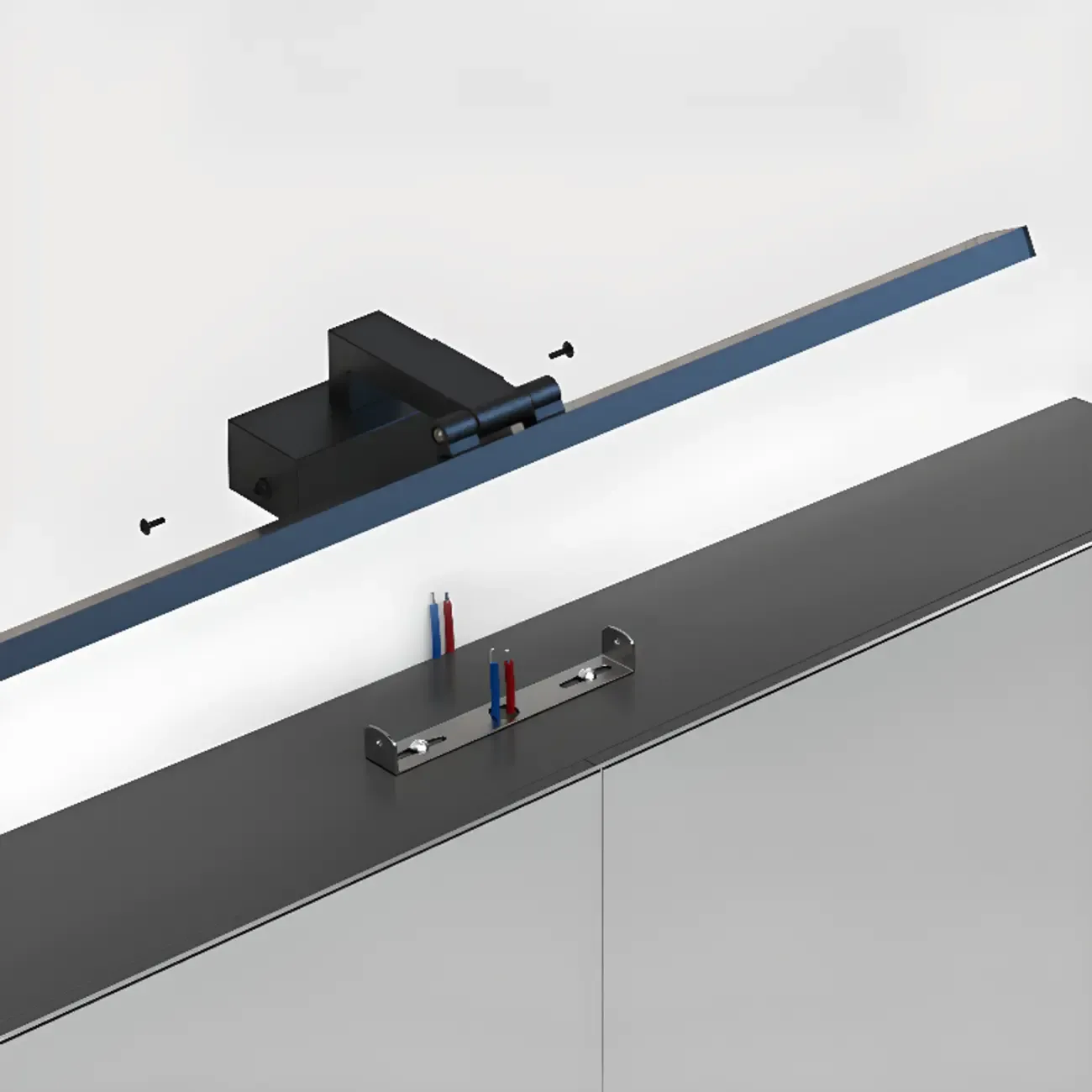 Modern White LED Vanity Light Bar for Bathroom Above Mirror Image - 9