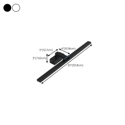 Modern White LED Vanity Light Bar for Bathroom Above Mirror Image - 11