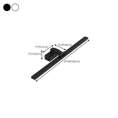 Modern White LED Vanity Light Bar for Bathroom Above Mirror Image - 12