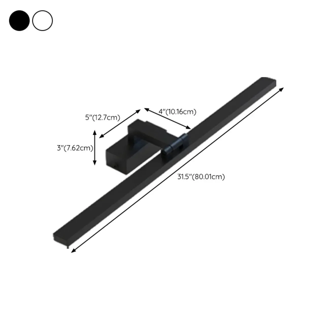 Modern White LED Vanity Light Bar for Bathroom Above Mirror Image - 14