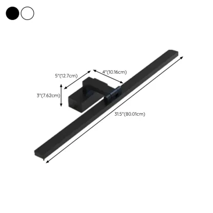 Modern White LED Vanity Light Bar for Bathroom Above Mirror Image - 14