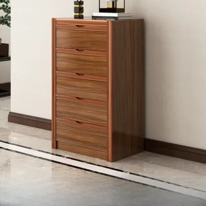 Modish Accent Cabinet for Living Room with Multiple Drawers Image - 4