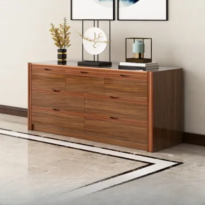 Modish Accent Cabinet for Living Room with Multiple Drawers Image - 6