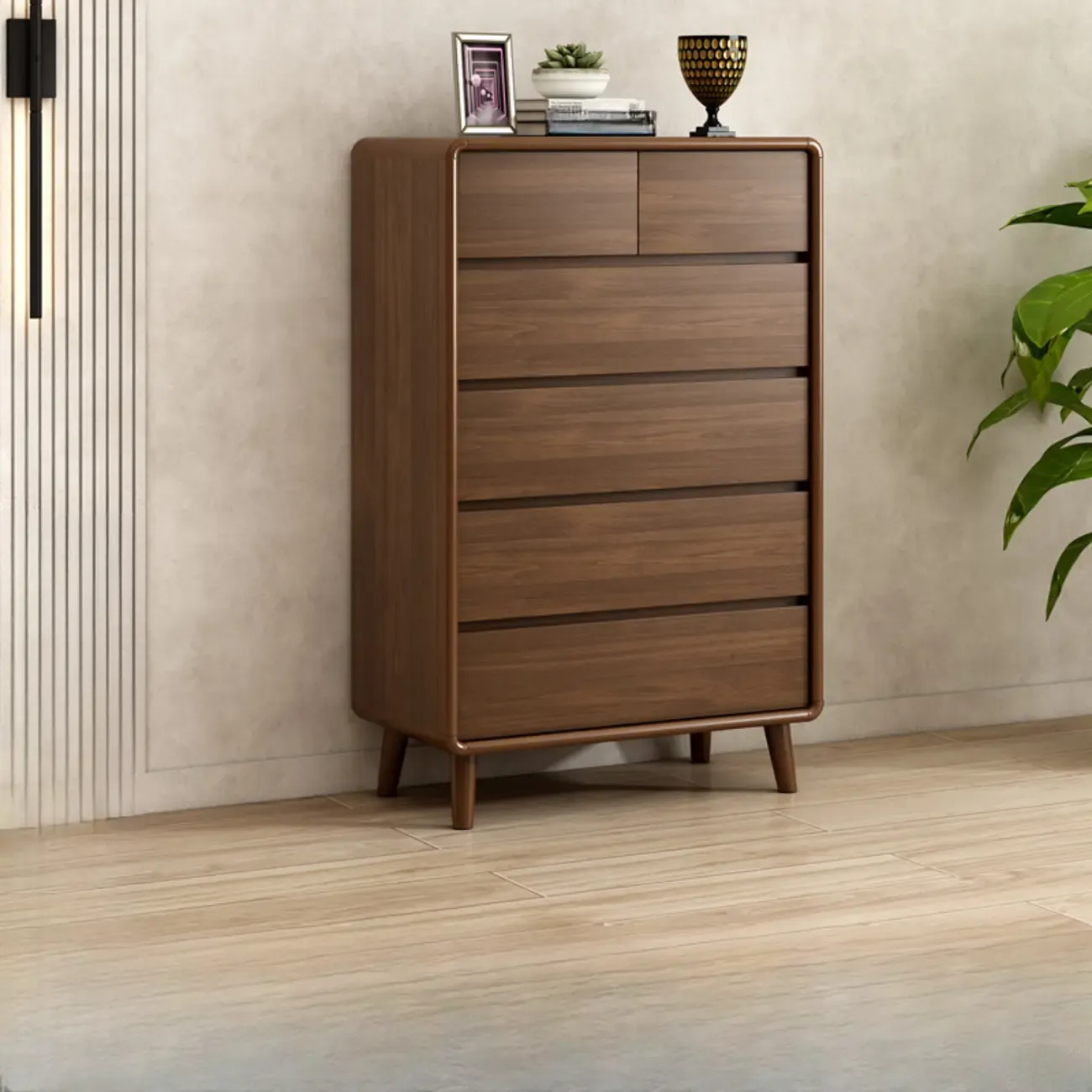 Modish Accent Cabinet for Living Room with Multiple Drawers Image - 7