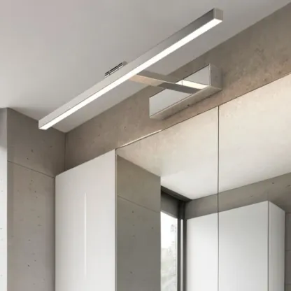 White Linear LED Wall-Mounted Vanity Light with Modern Style  Image - 3