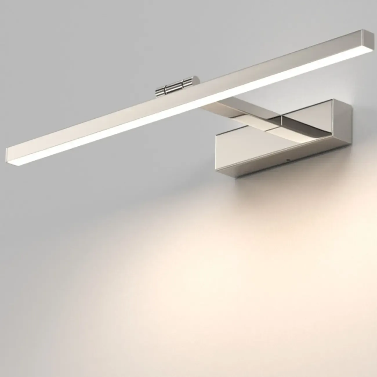 White Linear LED Wall-Mounted Vanity Light with Modern Style Image - 8