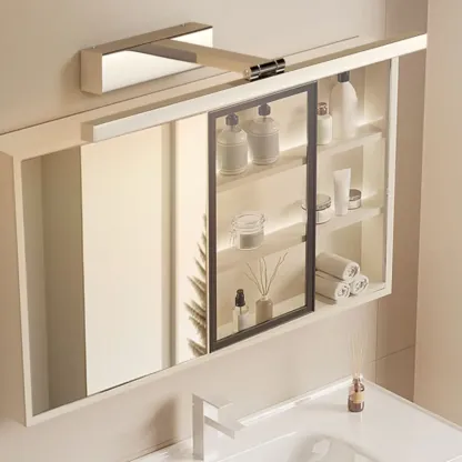 White Linear LED Wall-Mounted Vanity Light with Modern Style  Image - 13