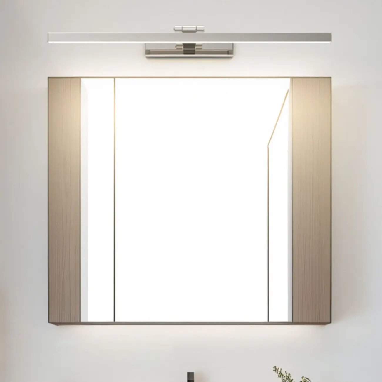 White Linear LED Wall-Mounted Vanity Light with Modern Style  Image - 14 | homeyfad