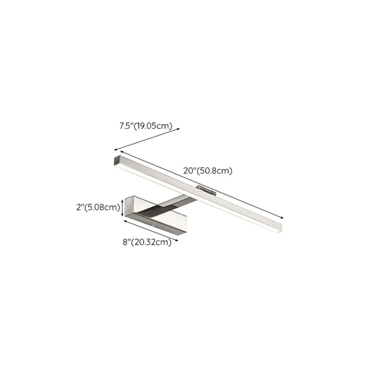 White Linear LED Wall-Mounted Vanity Light with Modern Style Image - 16