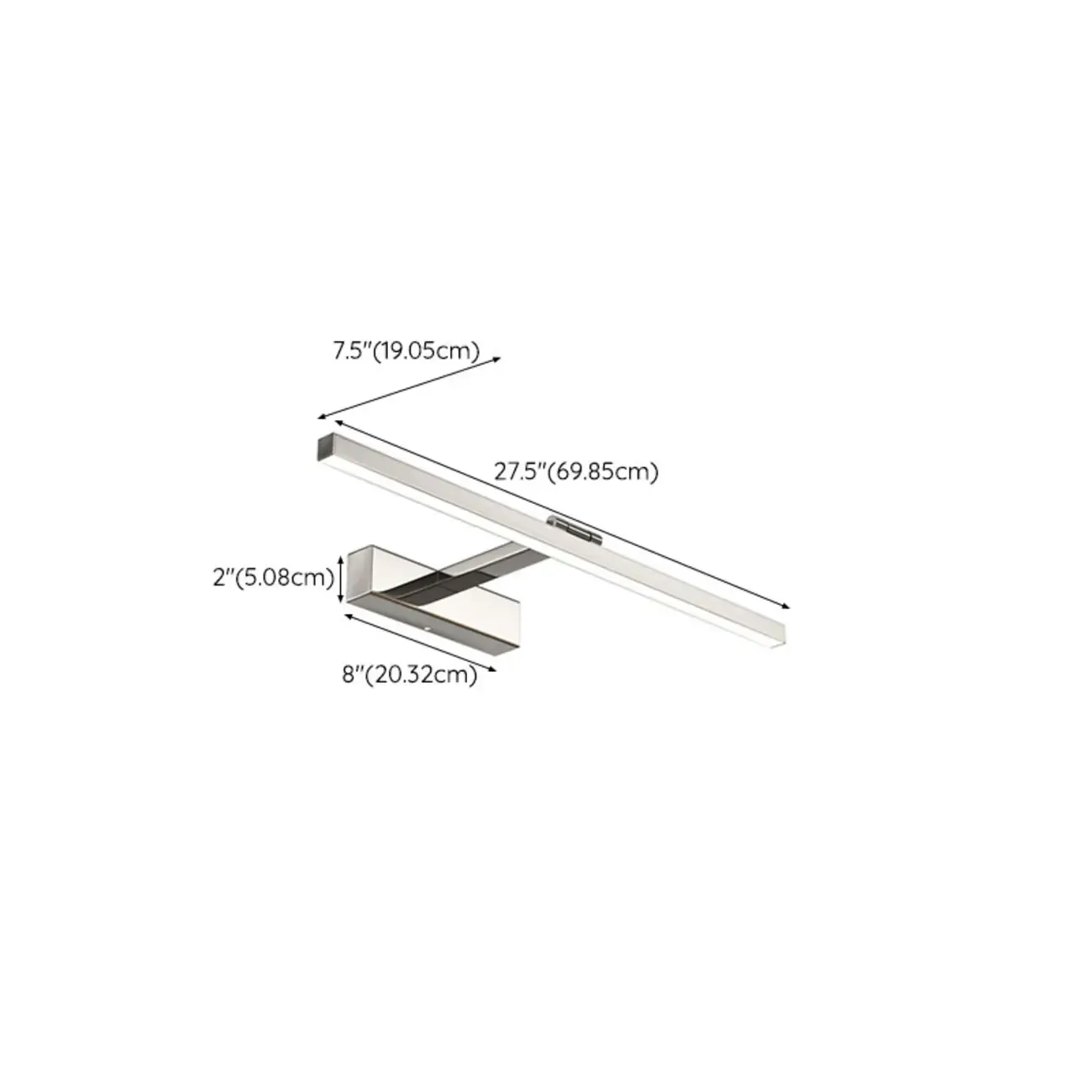 White Linear LED Wall-Mounted Vanity Light with Modern Style Image - 18