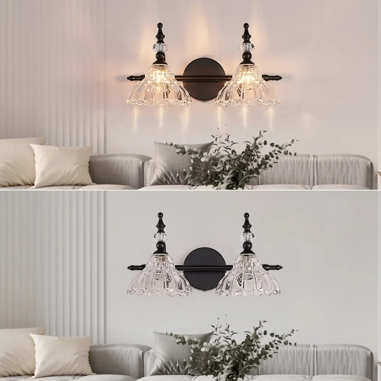 Vintage Glass Shade Vanity Light for Bathroom Image - 5 | homeyfad