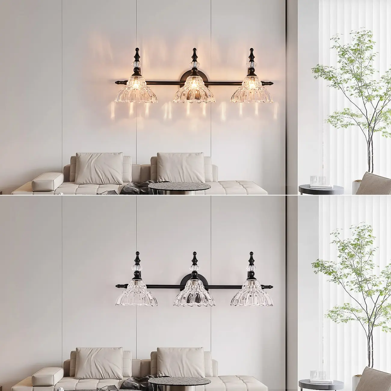 Vintage Glass Shade Vanity Light for Bathroom Image - 8 | homeyfad