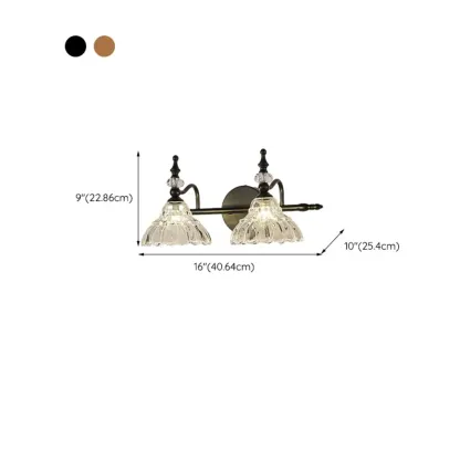 Vintage Glass Shade Vanity Light for Bathroom Image - 19