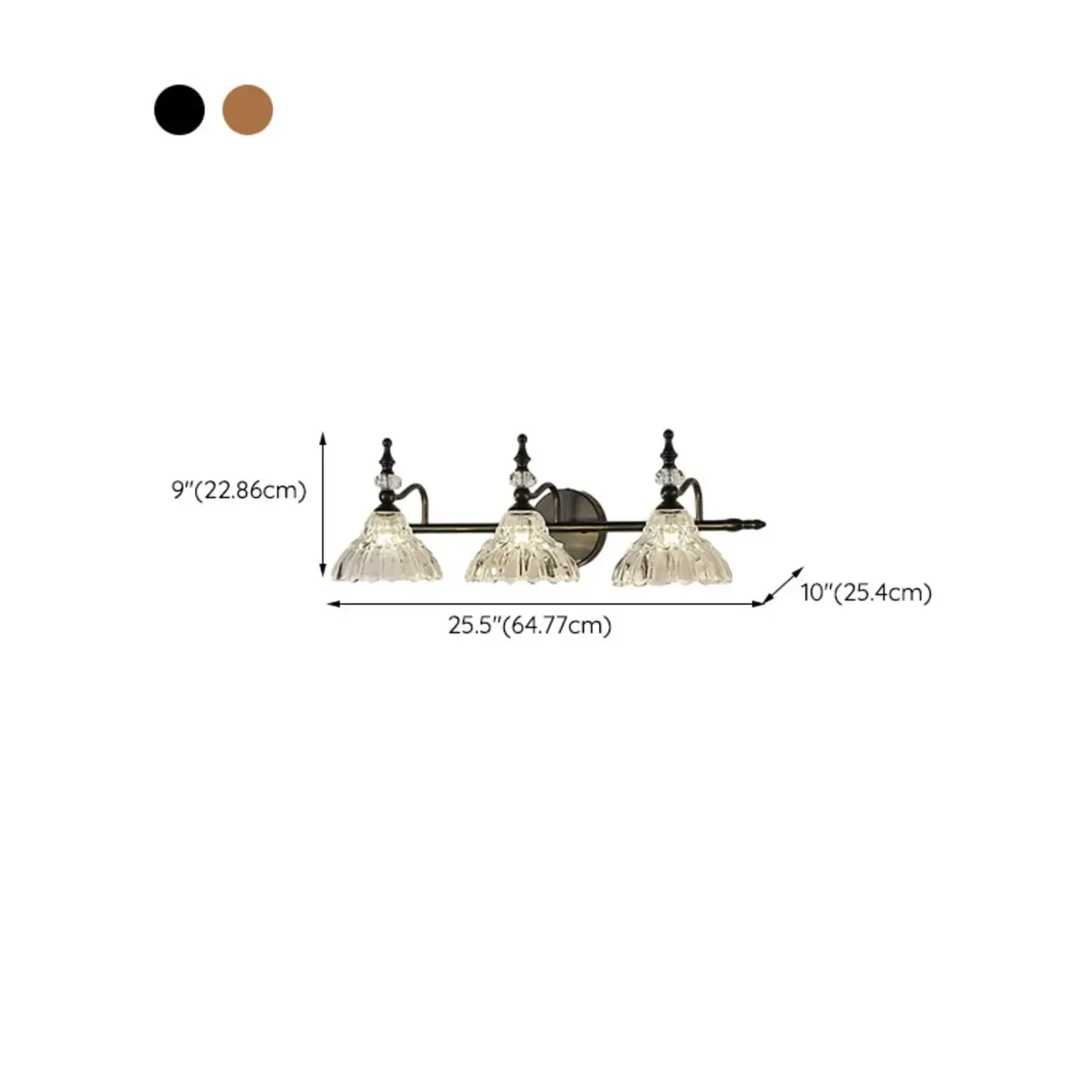 Vintage Glass Shade Vanity Light for Bathroom Image - 20