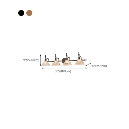 Vintage Glass Shade Vanity Light for Bathroom Image - 21