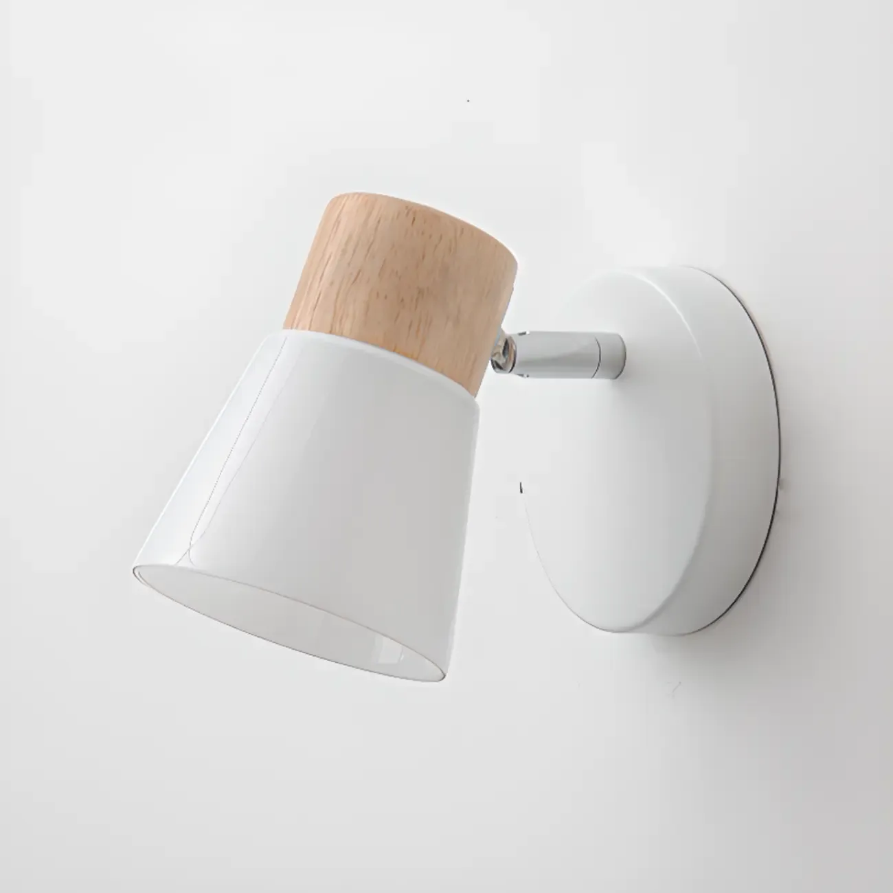 Modern LED Bathroom Vanity Light Fixture with Wood Accent Image - 7