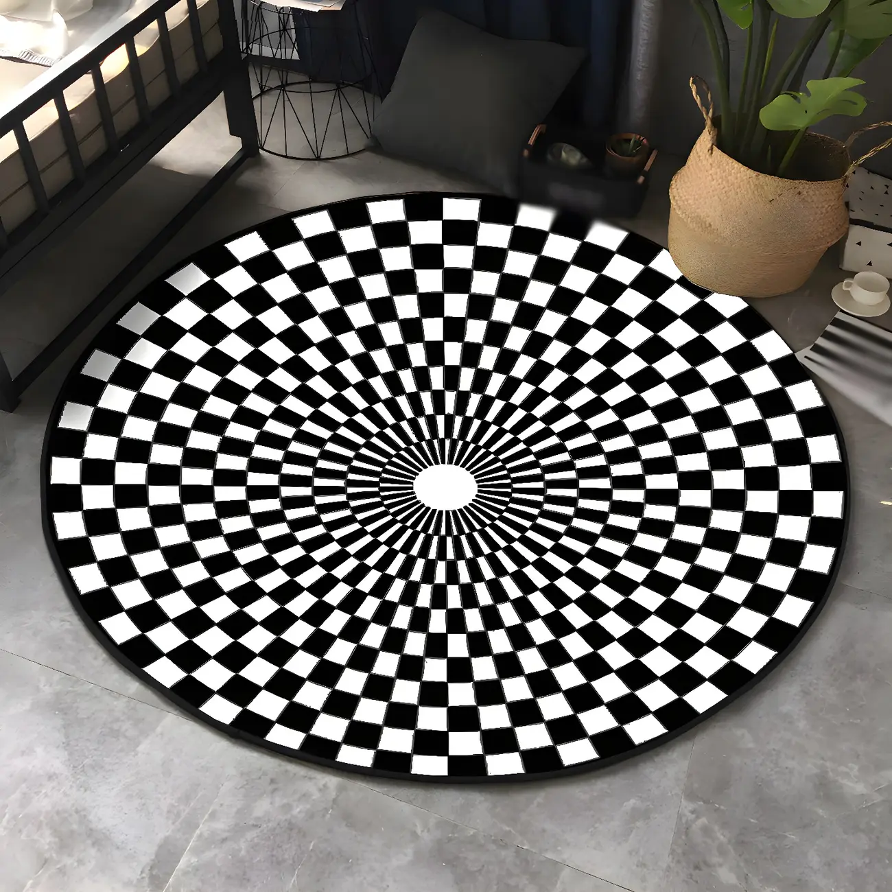 Novelty Polyester 3D Pattern Round Area Rug Image - 1 | homeyfad