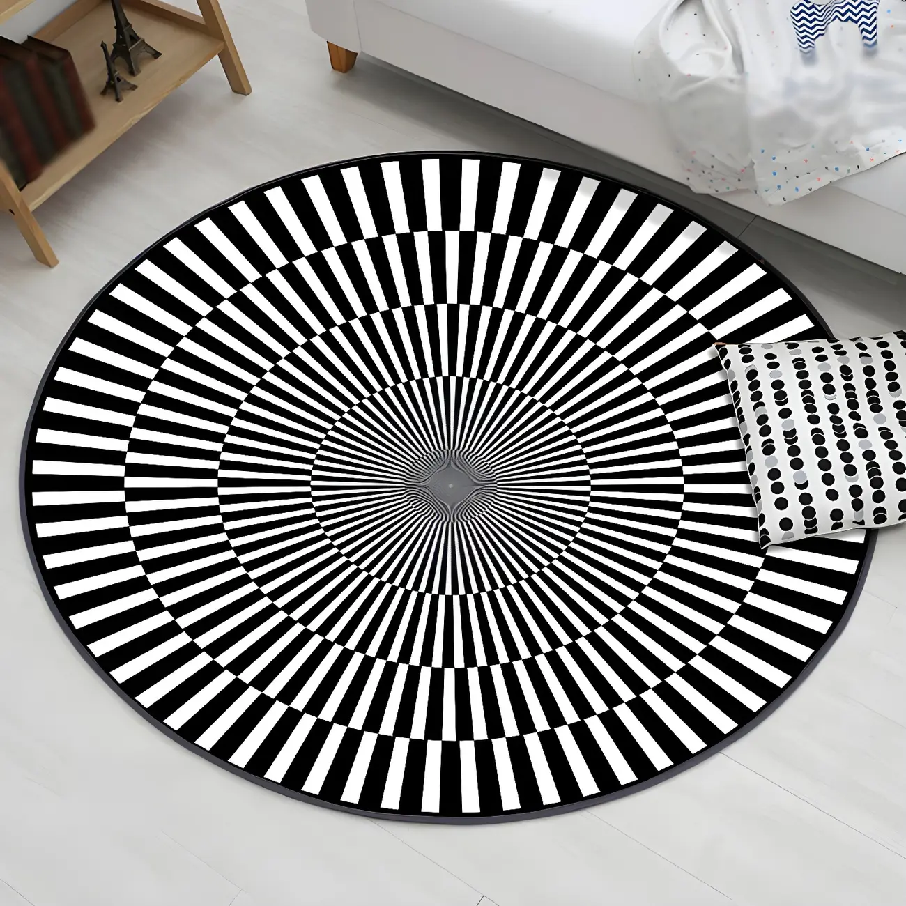 Novelty Polyester 3D Pattern Round Area Rug Image - 2 | homeyfad