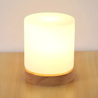 Creative House-Shaped Wooden Bedside Lamp Image - 2