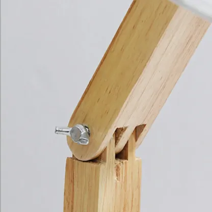 Unique Wood Table Lamp with Book Storage for Living Room Image - 8