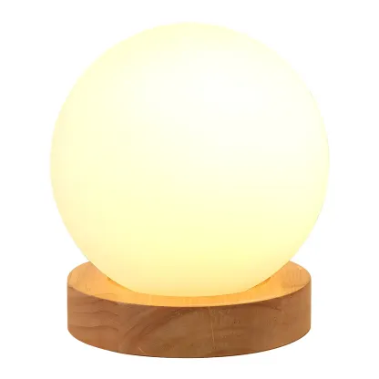 Creative House-Shaped Wooden Bedside Lamp Image - 8