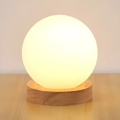 Creative House-Shaped Wooden Bedside Lamp Image - 10