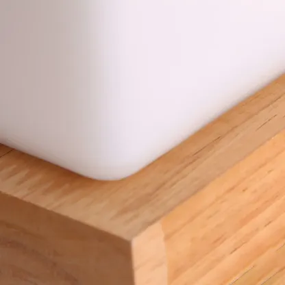 Creative House-Shaped Wooden Bedside Lamp Image - 13