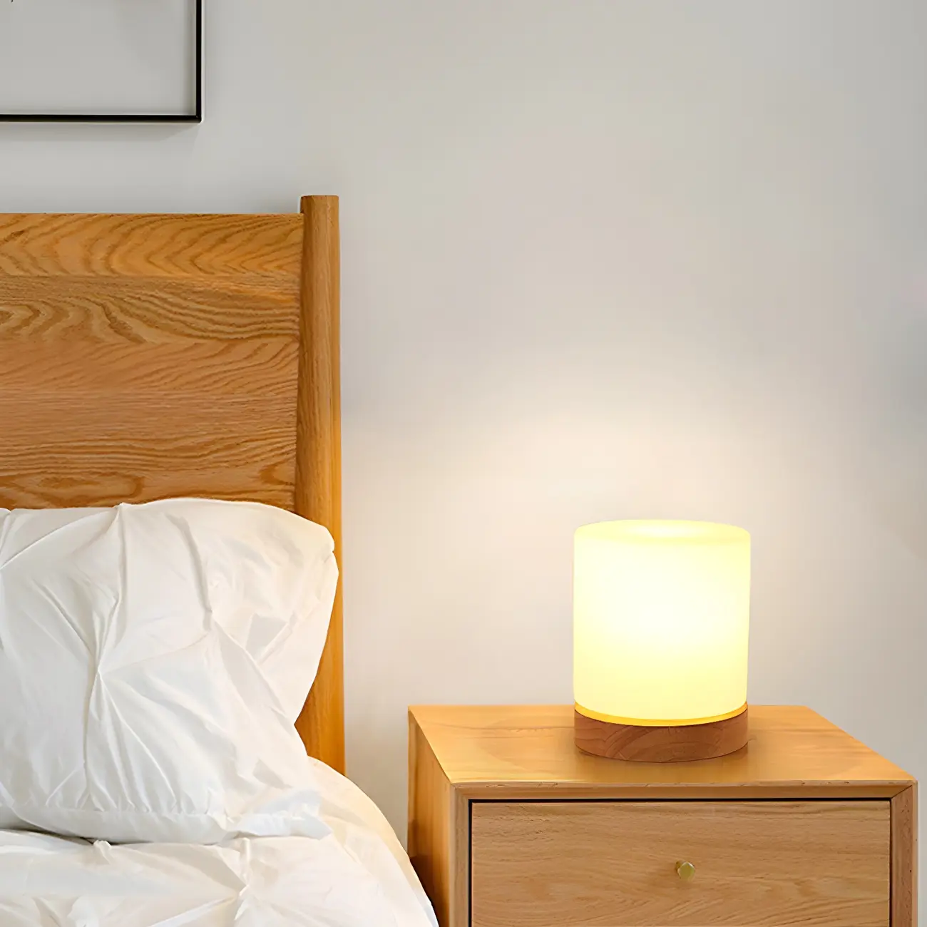 Creative House-Shaped Wooden Bedside Lamp Image - 15 | homeyfad