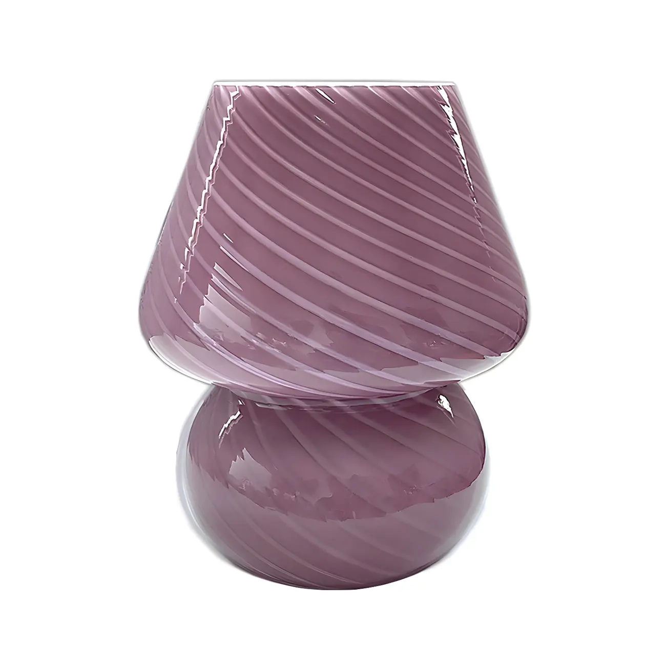 Compact Glass Table Lamp with Spiral Pattern for Residential Image - 11 | homeyfad