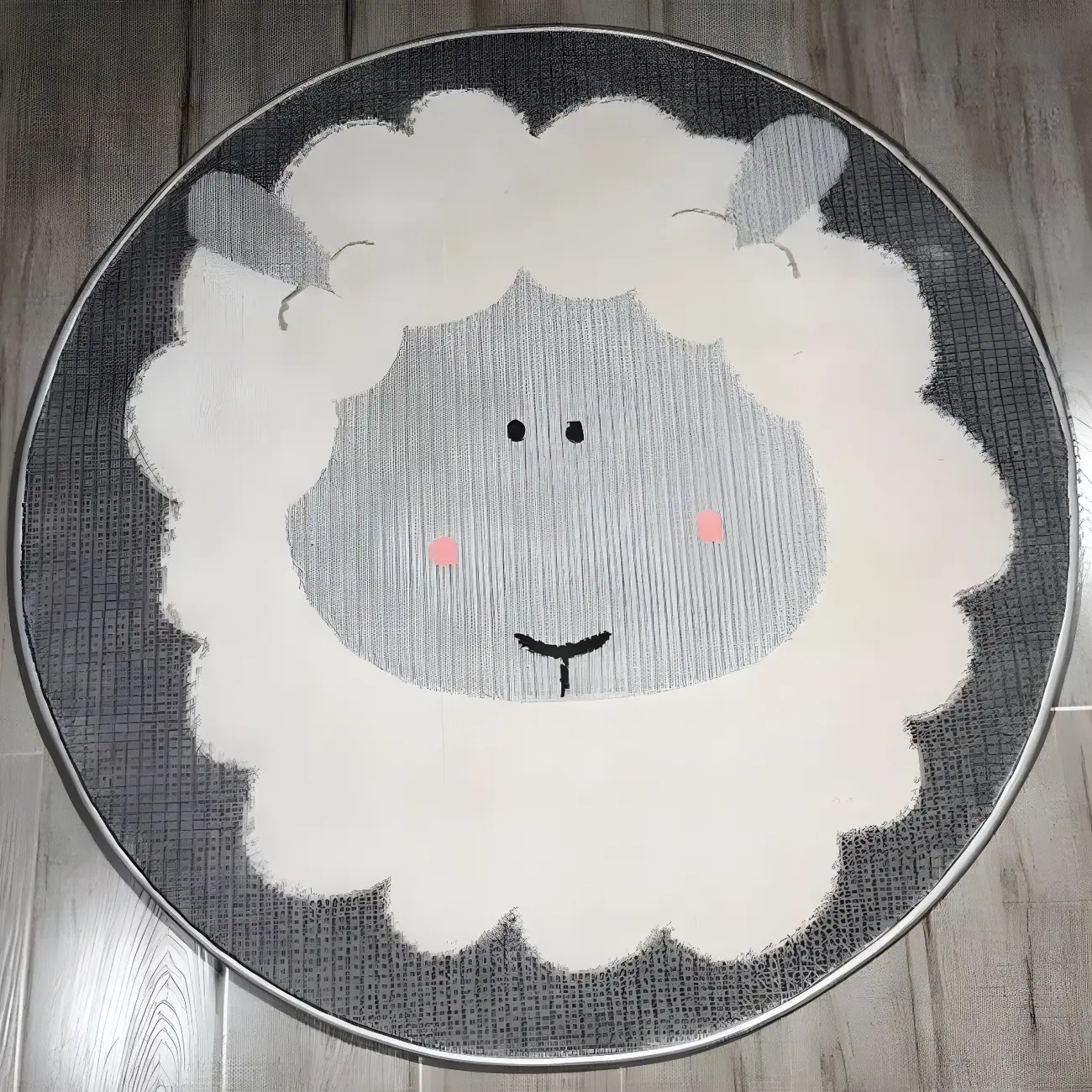 Polyester Animal Pattern Round Area Rug for Kids Room Image - 2 | homeyfad