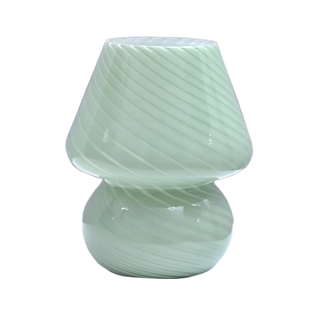 Compact Glass Table Lamp with Spiral Pattern for Residential Image - 16 | homeyfad