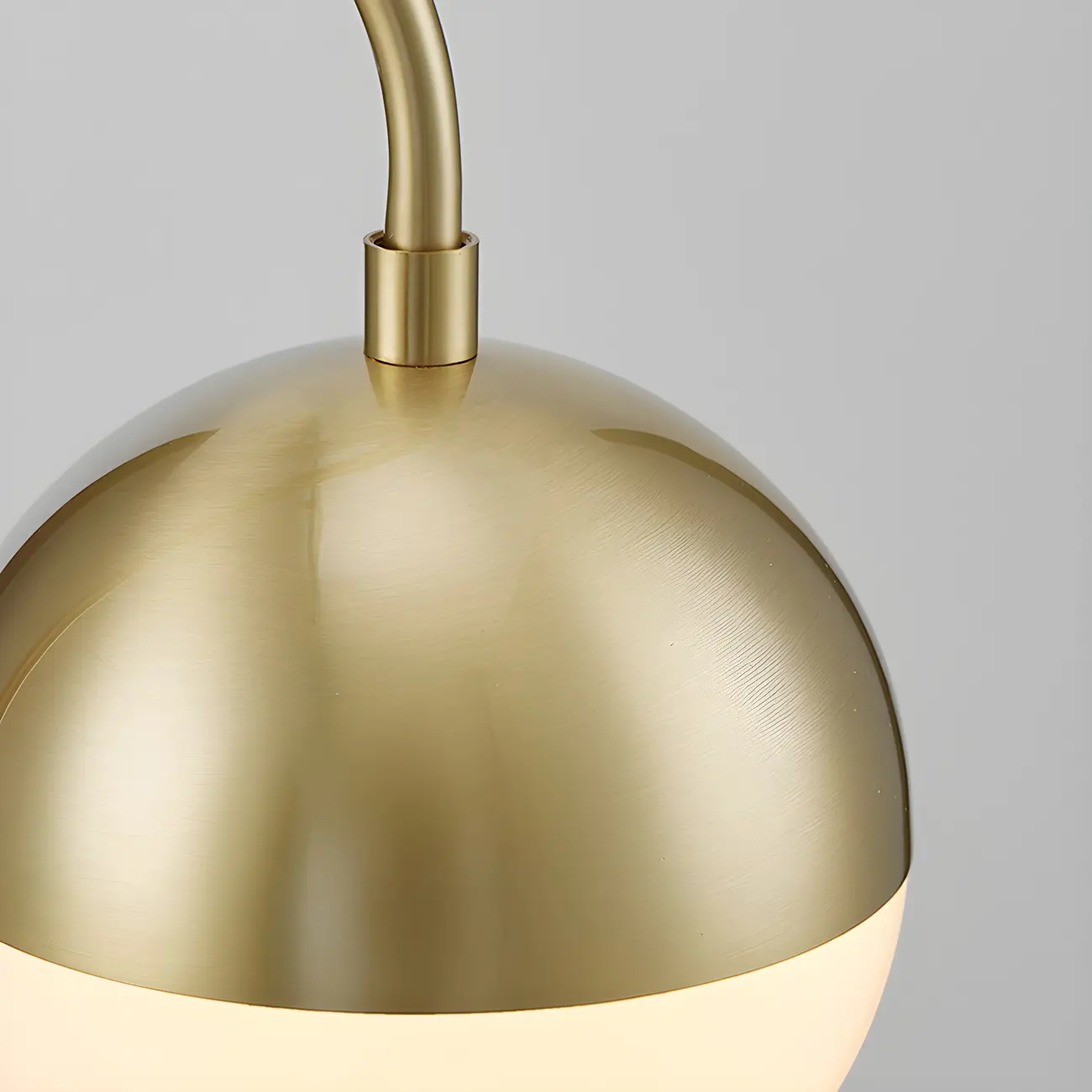 Modern Glass Globe Table Lamp Golden Base for Bedroom Image - 7 | homeyfad