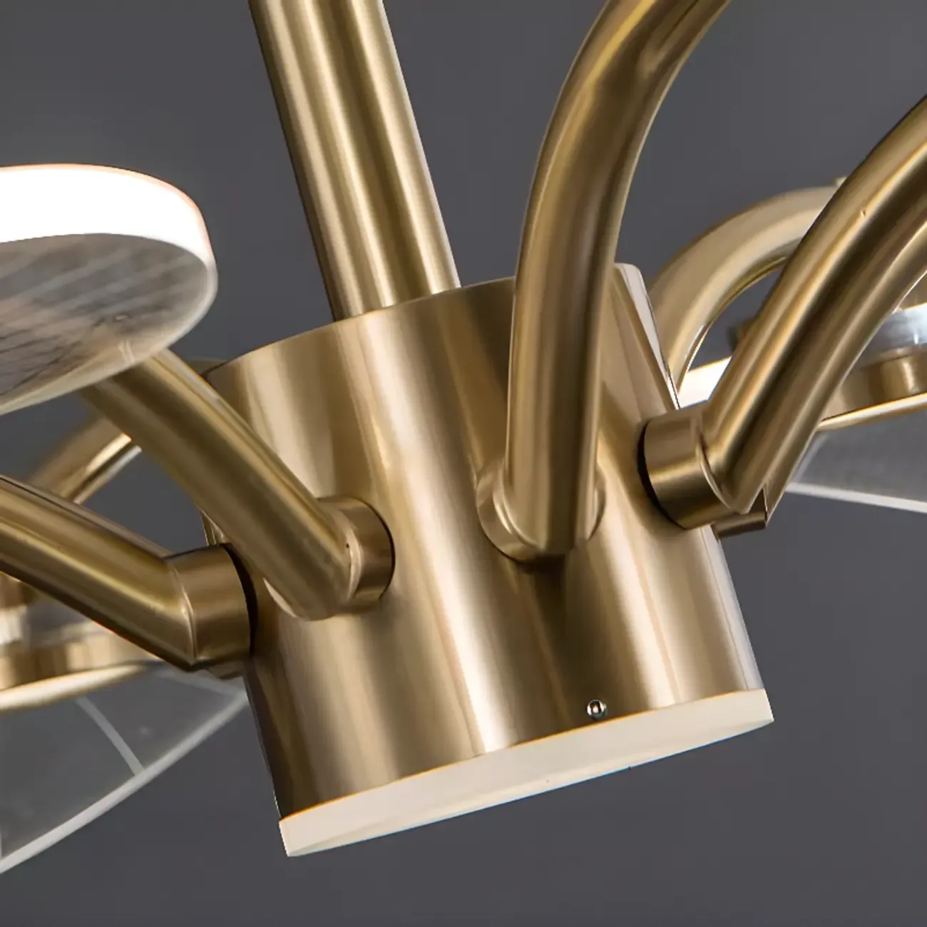 Luxury Leaf-Shaped Semi Flush LED Ceiling Light for Bedroom Image - 13